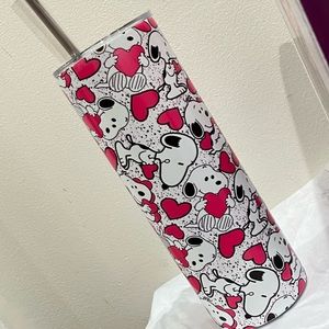 Snoopy Valentine's Day tumbler